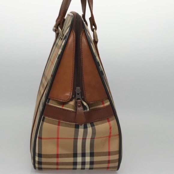 Burberrys Nova Check Hand Bag Canvas Beige Auth - Picture 5 of 16